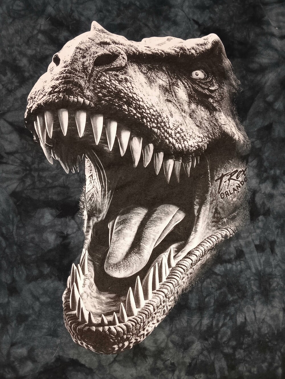 T-Rex Cafe Dinosaur Tie Dye T-Shirt XL Orlando Florida Jurassic Park Reptile